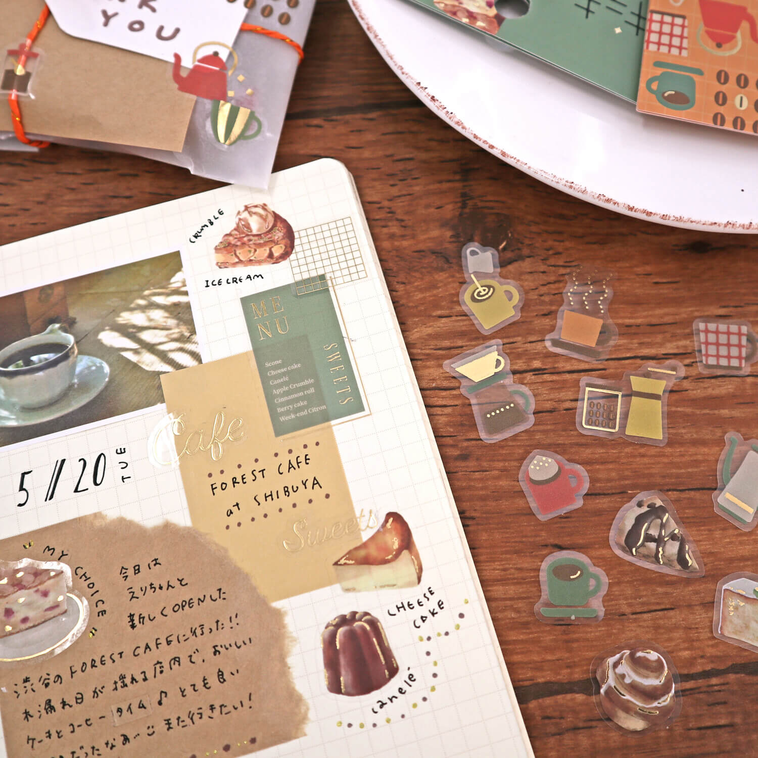 World Craft Kirakira Clear Flake Stickers – Cafe Sweets