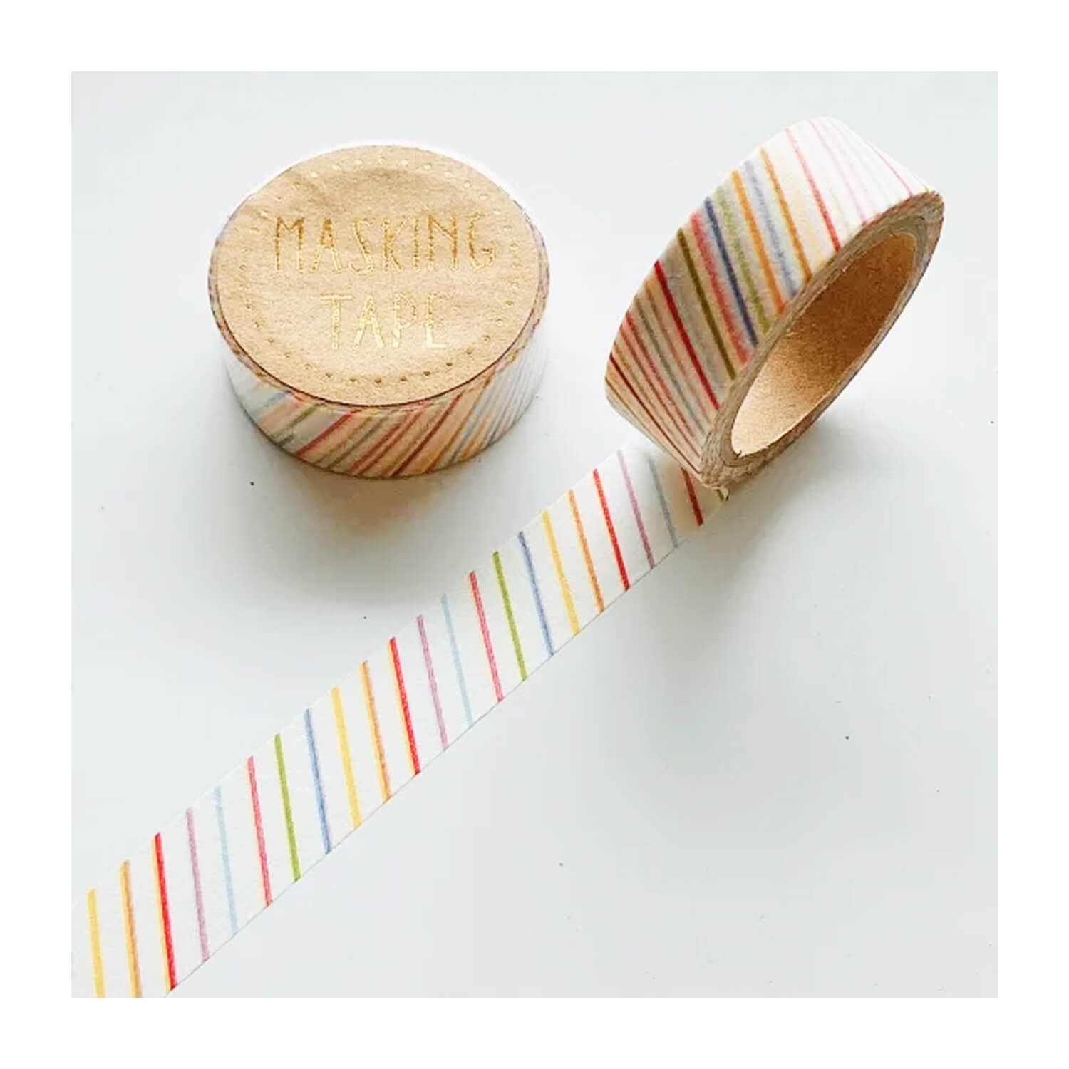 World Craft Masking Tape – Colorful Diagonal Stripe