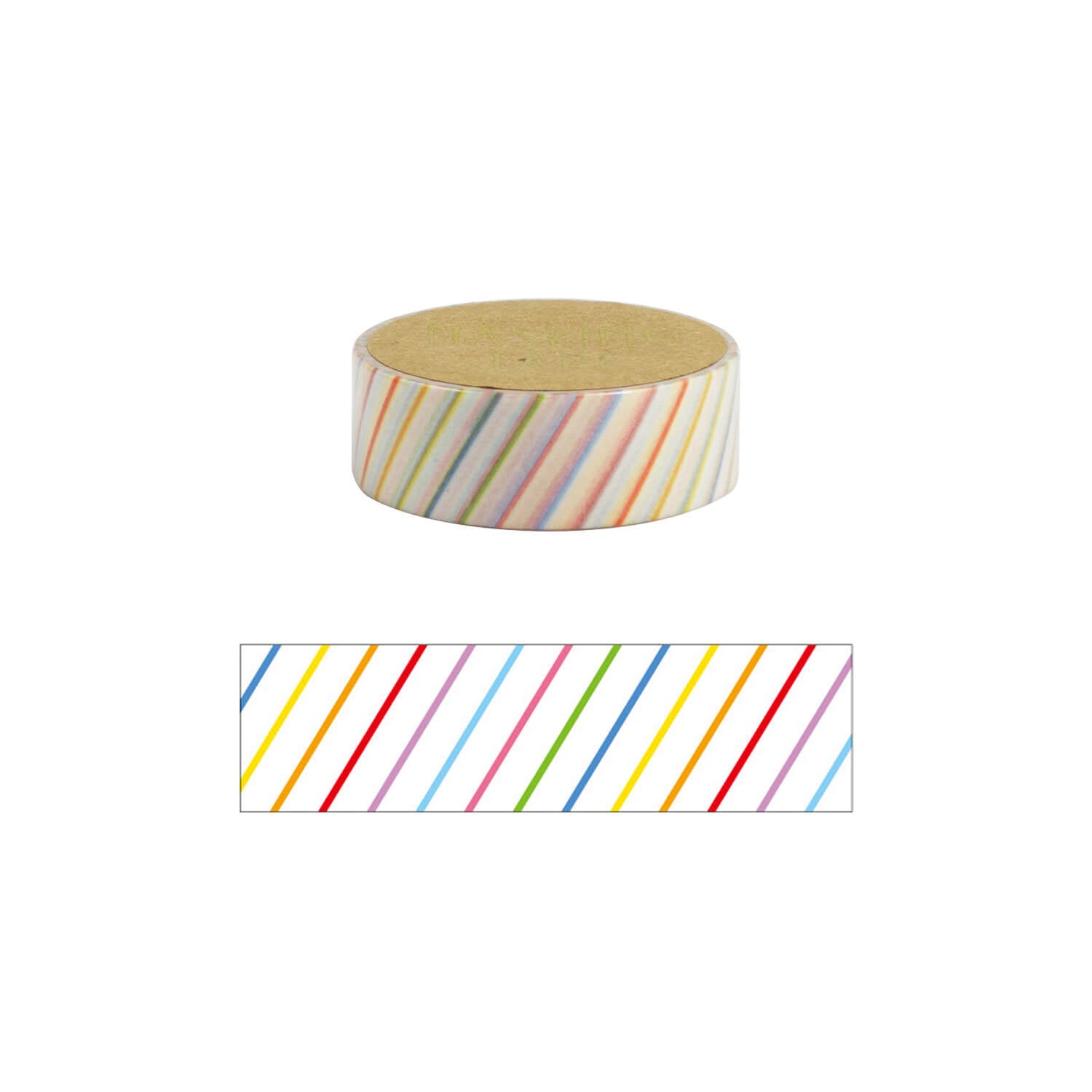 World Craft Masking Tape – Colorful Diagonal Stripe