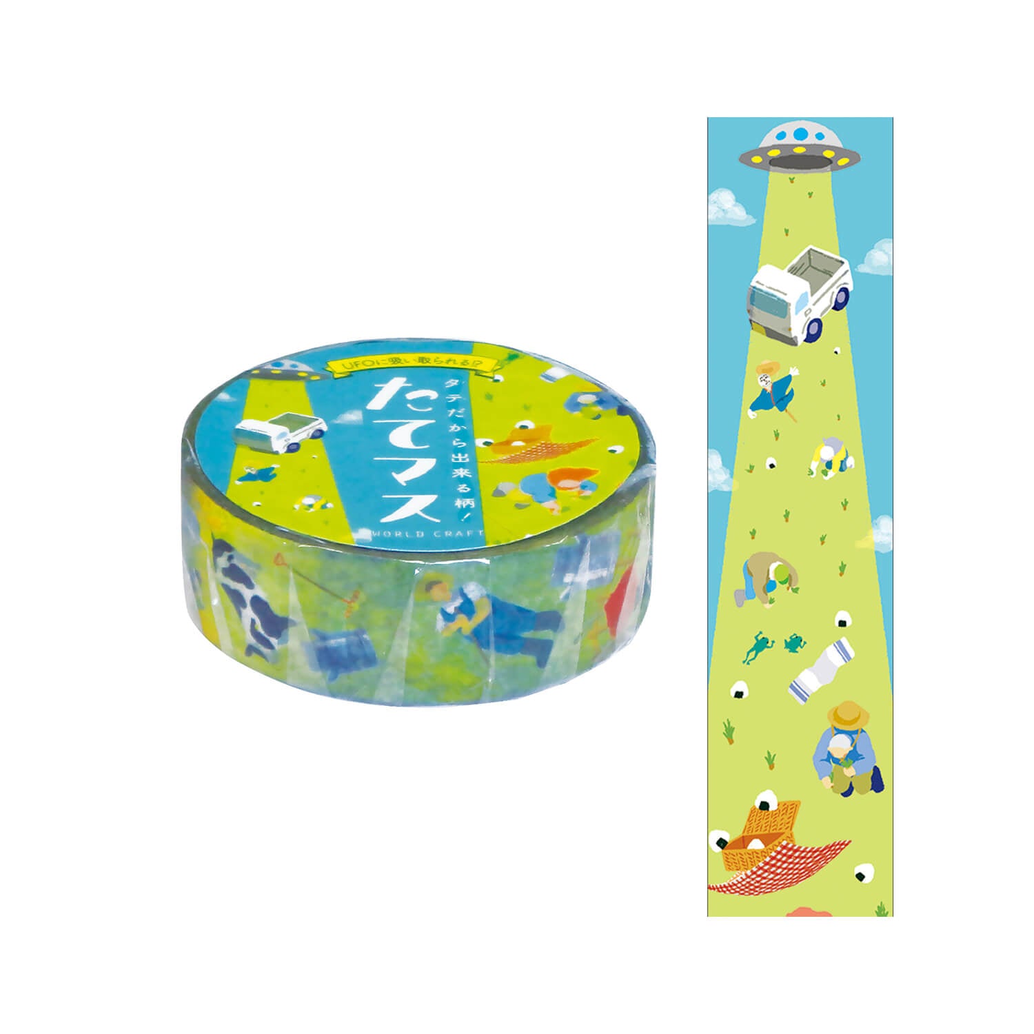World Craft Tatemasu Vertical Washi Tape – UFO Encounter