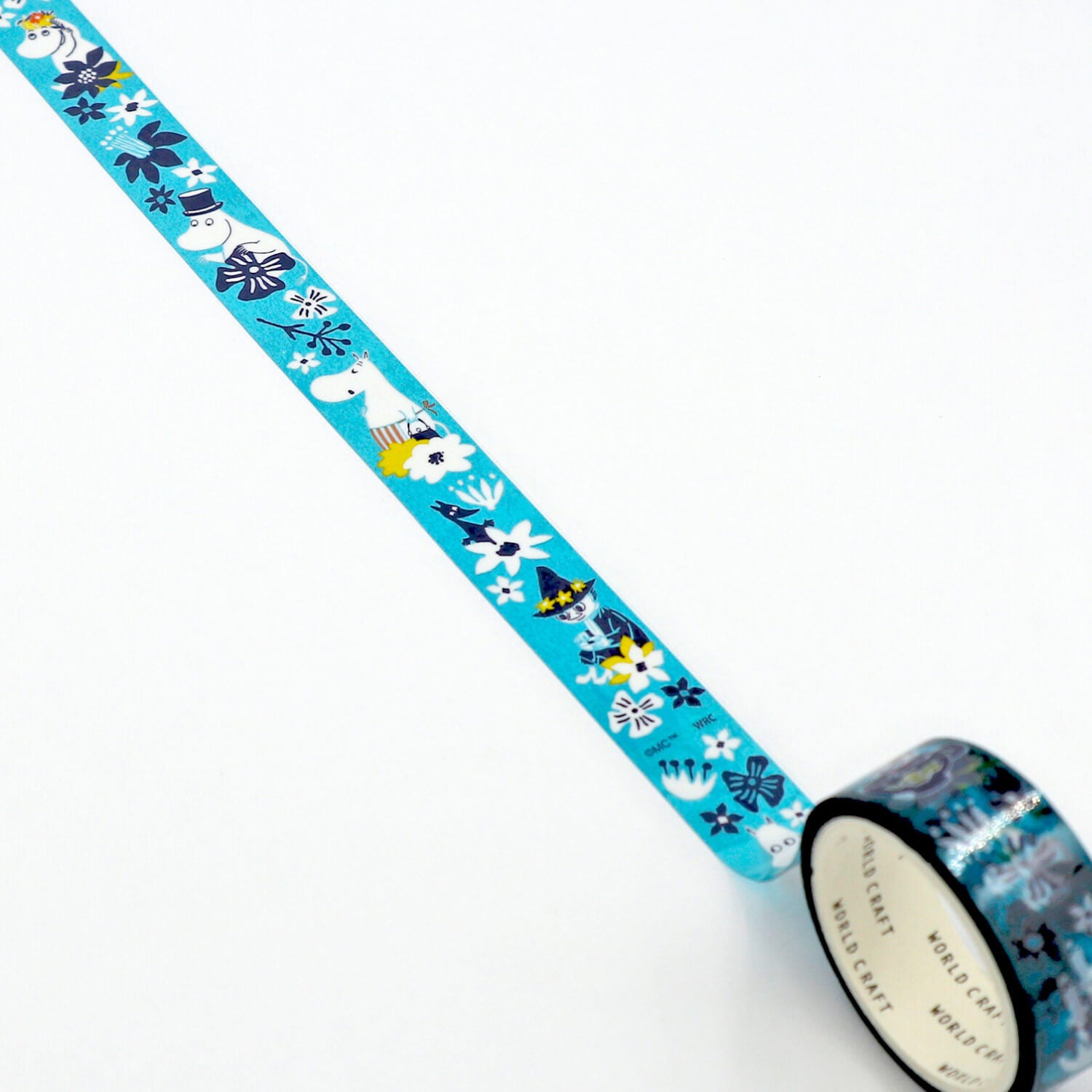 World Craft x Moomin Clear Tape – Flower Blue
