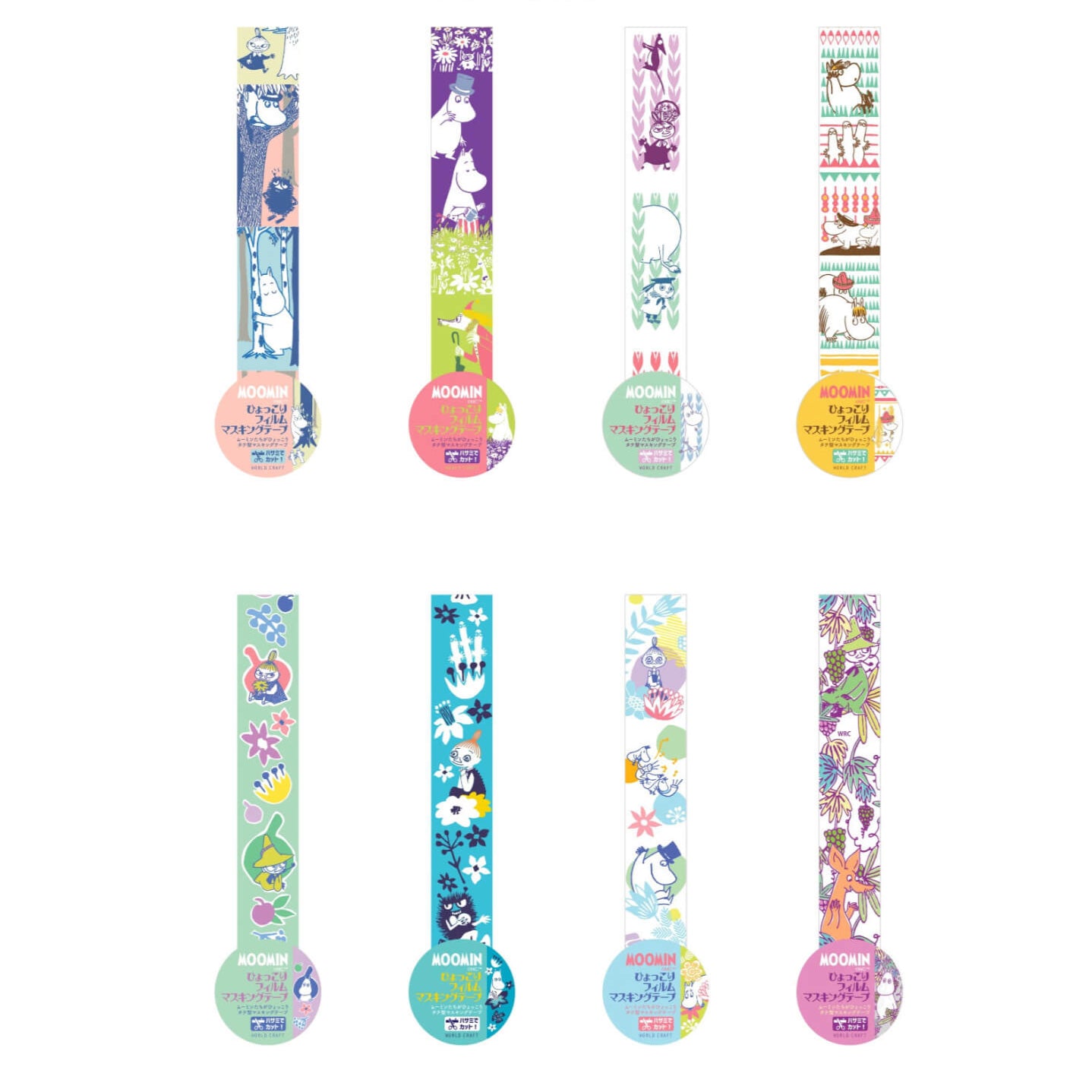 World Craft x Moomin Clear Tape – Flower Light Green