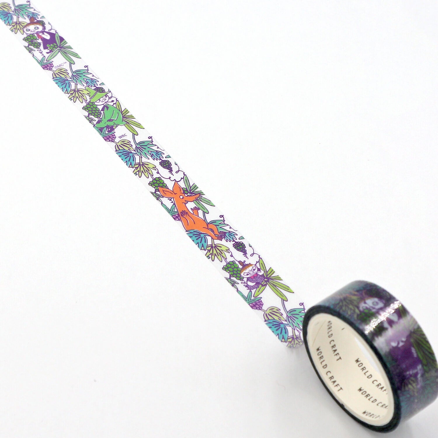 World Craft x Moomin Clear Tape – Flower Purple