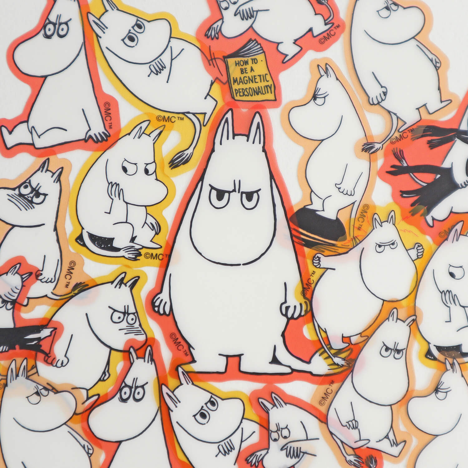 World Craft x Moomin Face Flake Stickers – Angry