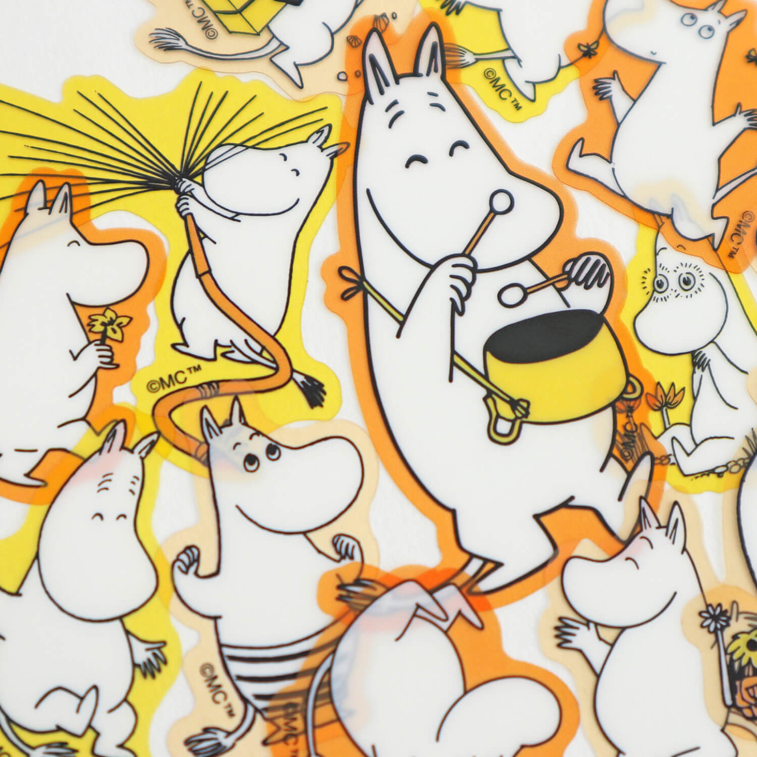 World Craft x Moomin Face Flake Stickers – Happy