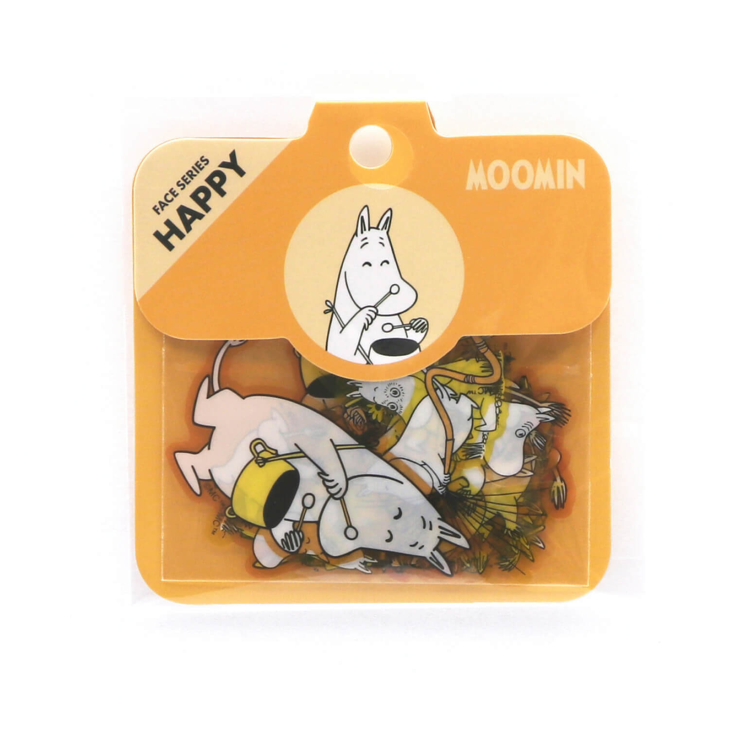 World Craft x Moomin Face Flake Stickers – Happy