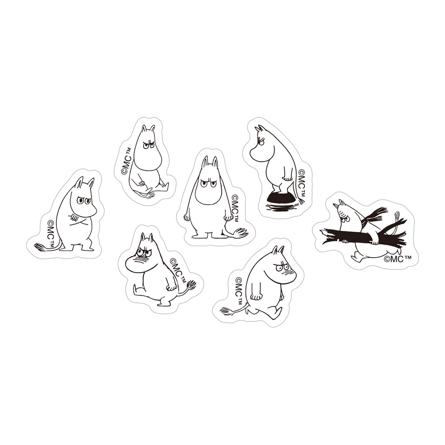World Craft x Moomin Face Sheet Stickers – Angry