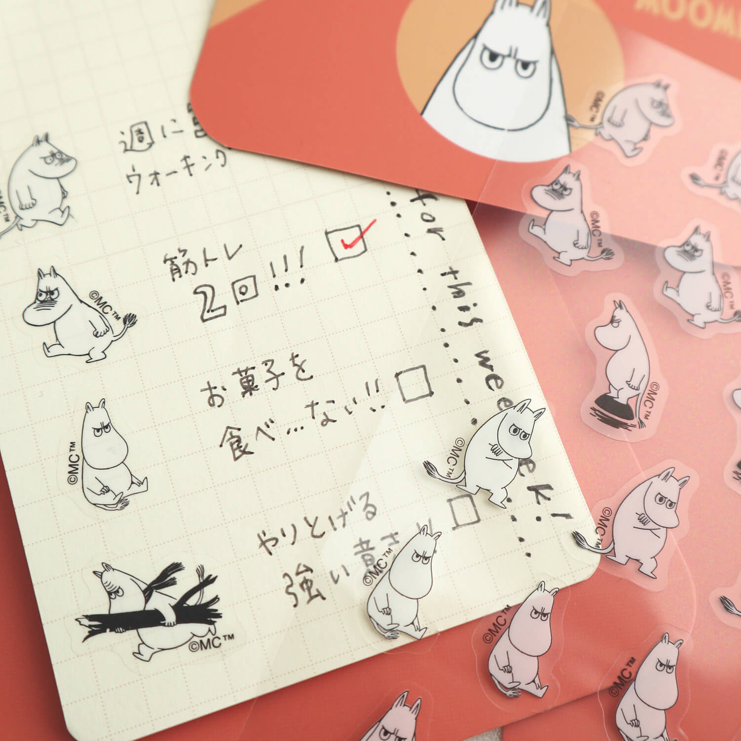 World Craft x Moomin Face Sheet Stickers – Angry