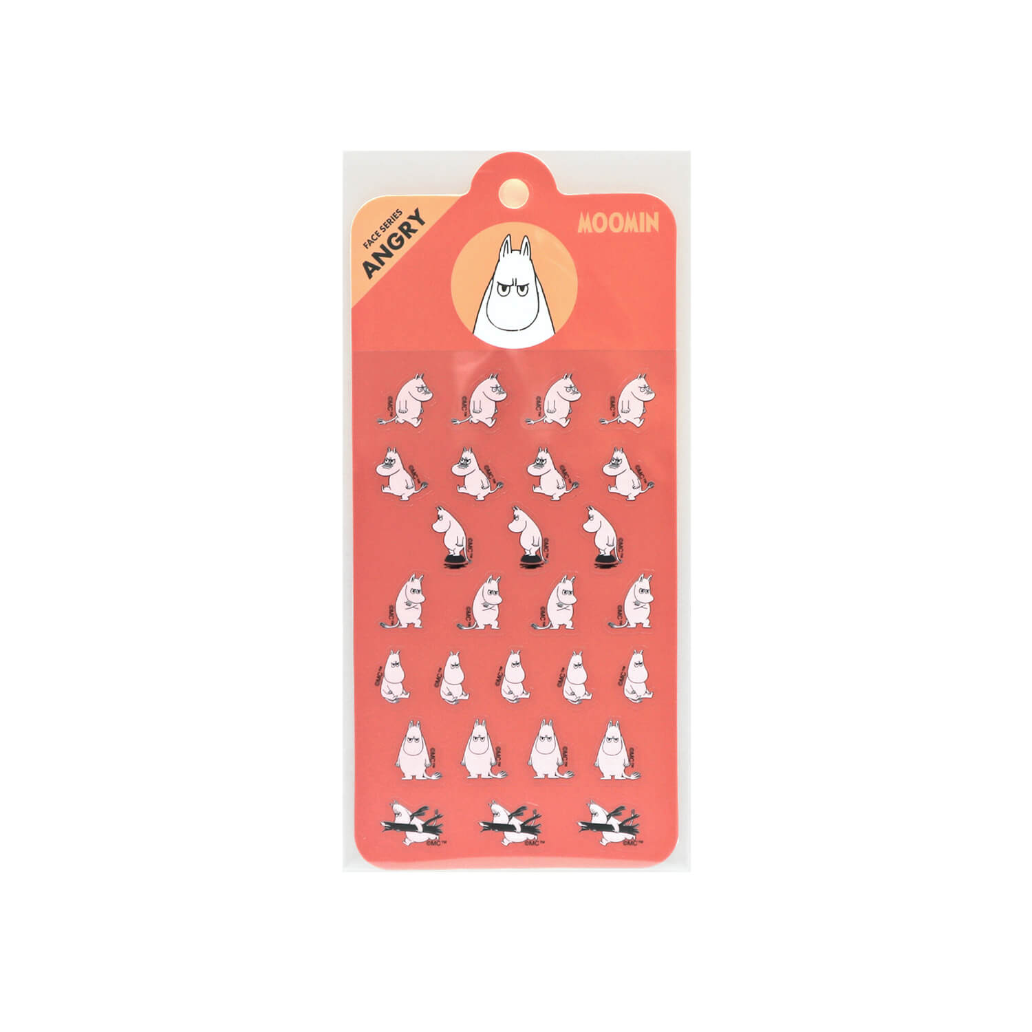 World Craft x Moomin Face Sheet Stickers – Angry