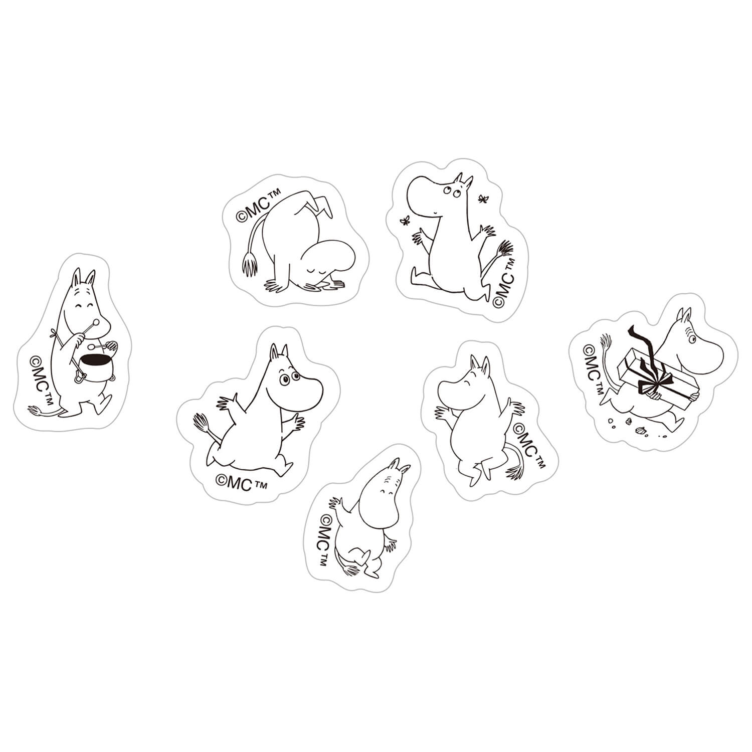World Craft x Moomin Face Sheet Stickers – Happy