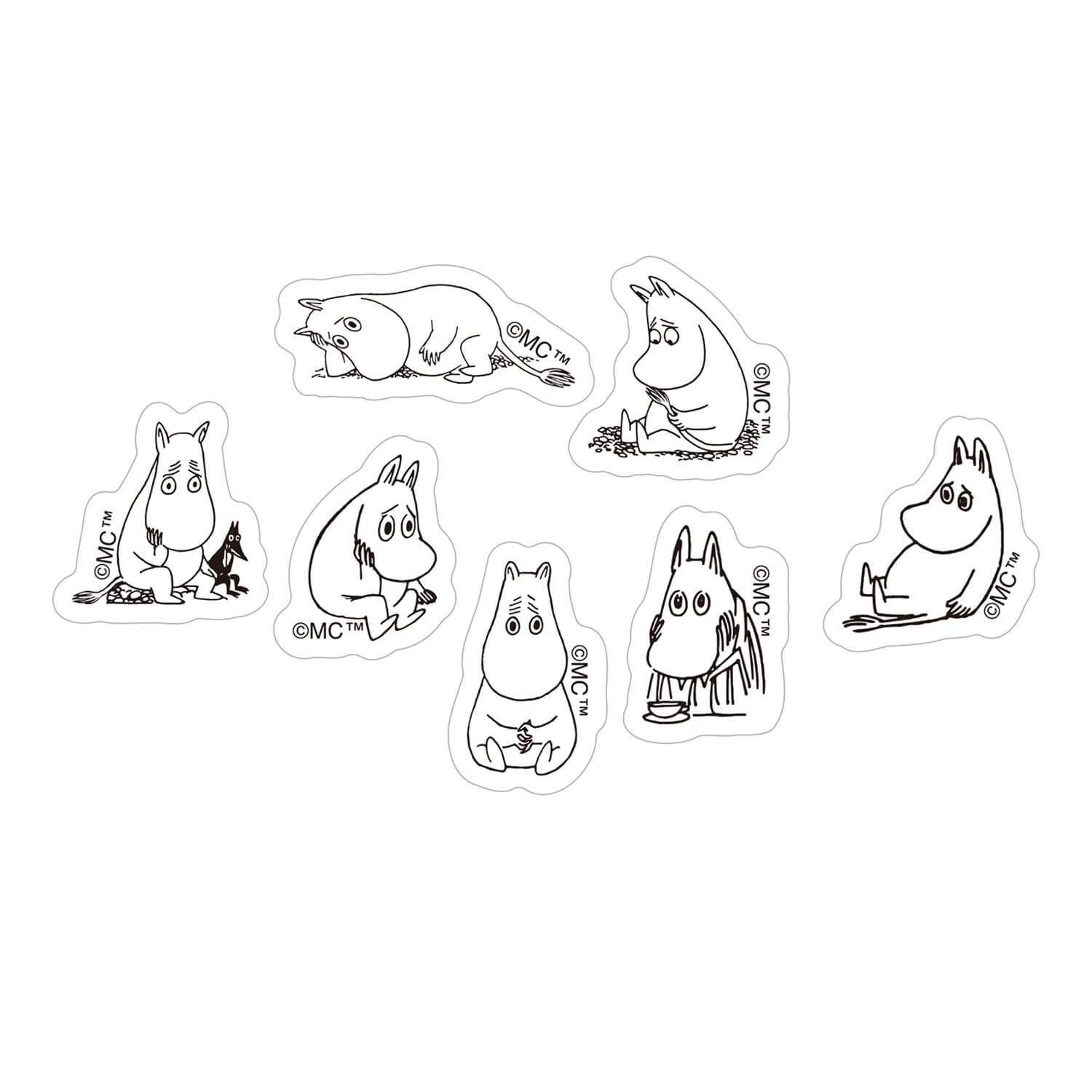 World Craft x Moomin Face Sheet Stickers – Thinking