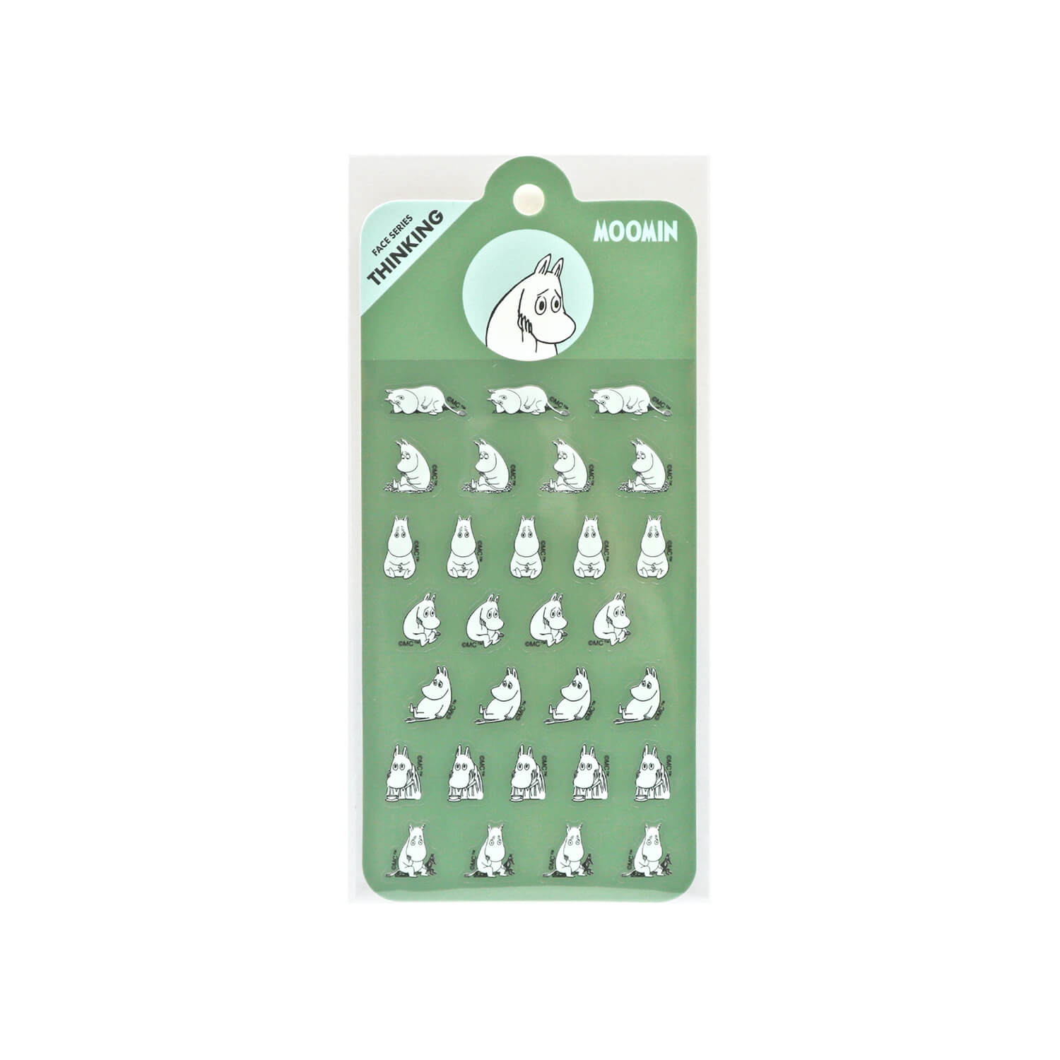 World Craft x Moomin Face Sheet Stickers – Thinking