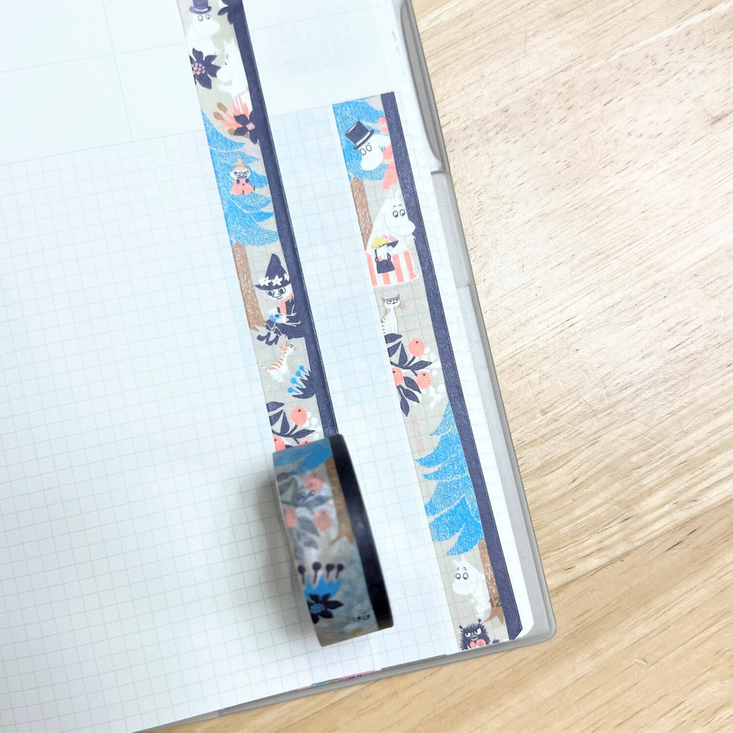 World Craft x Moomin Washi Tape – Forest Grey