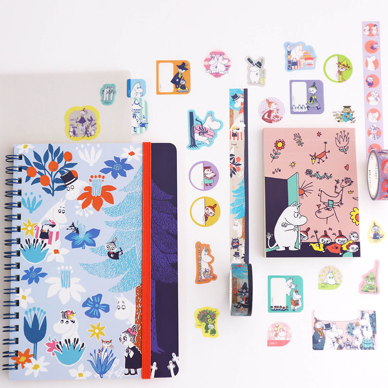 World Craft x Moomin Washi Tape – Forest Grey