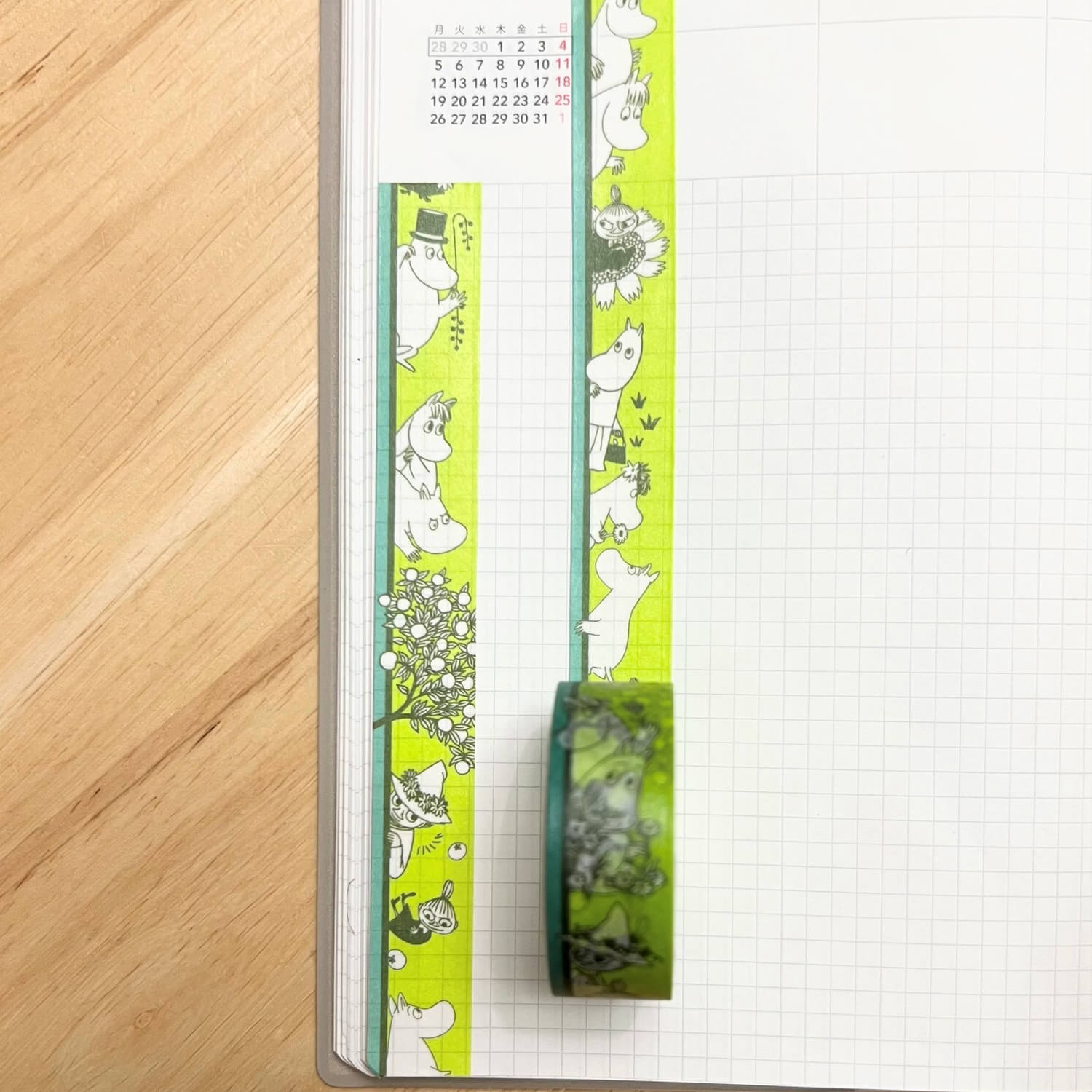 World Craft x Moomin Washi Tape – Green