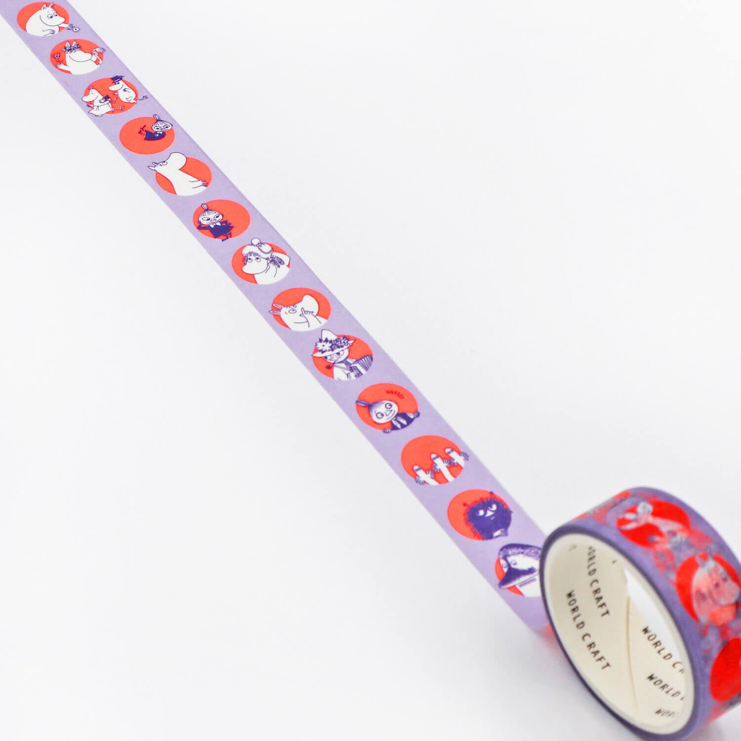 World Craft x Moomin Washi Tape – Purple Circle