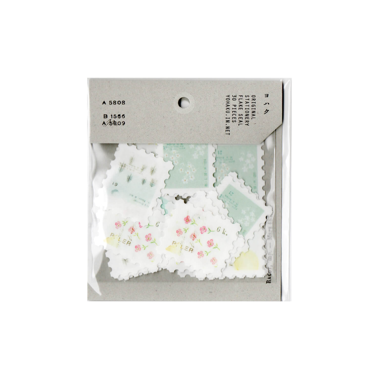 Yohaku Flake Stickers – Letter (F-015)