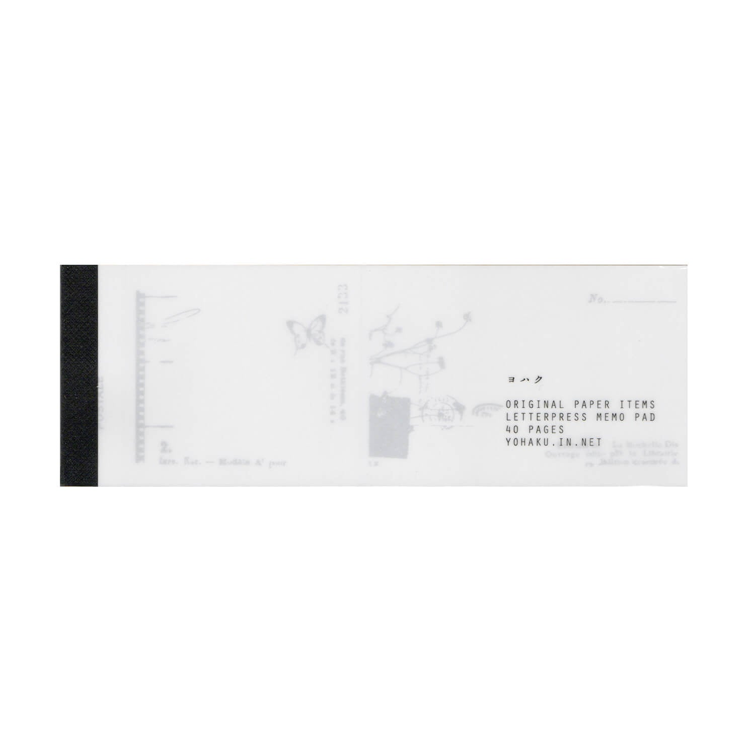 Yohaku Letterpress Memo Pad – Nostalgy Grey