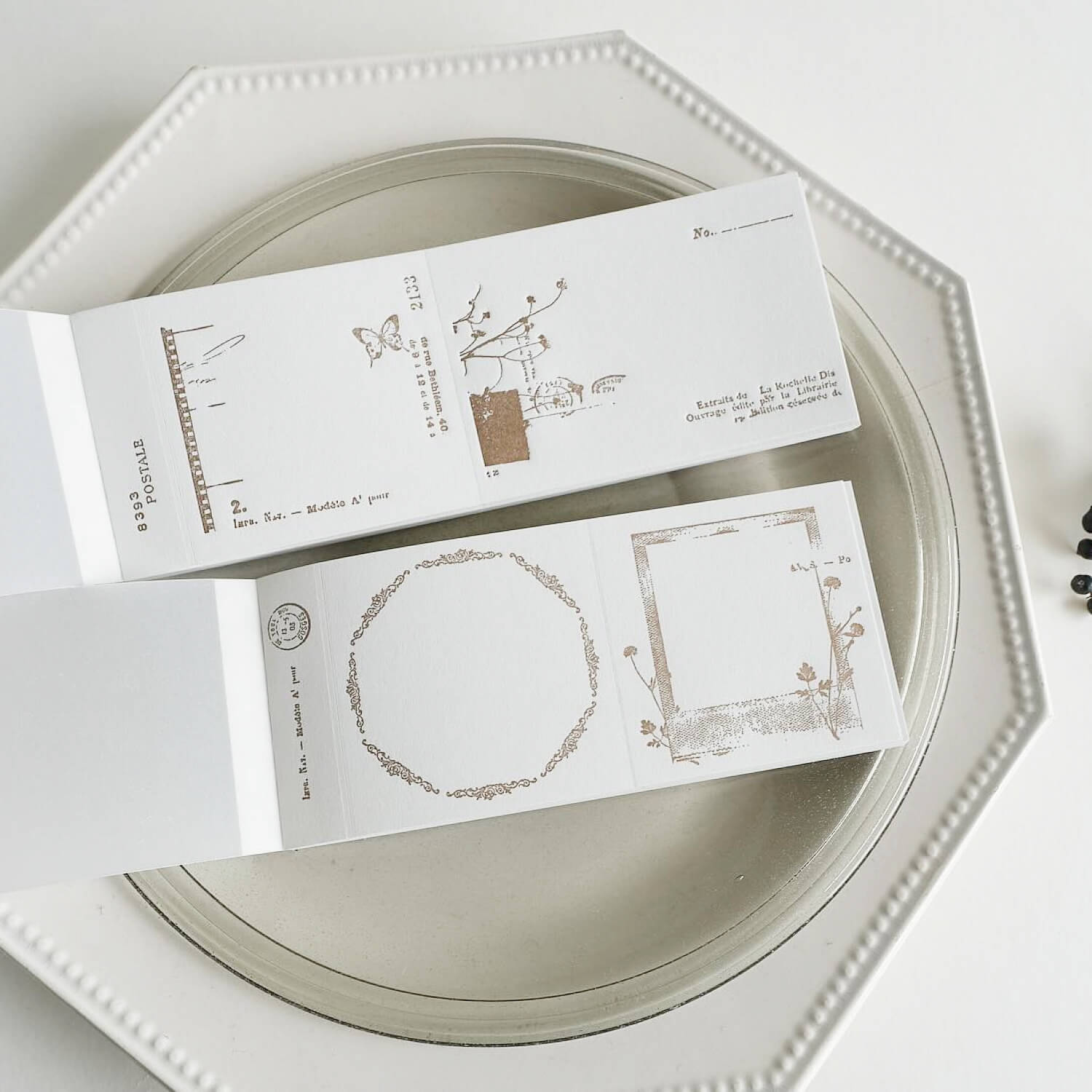 Yohaku Letterpress Ticket Memo – Collection Bronze