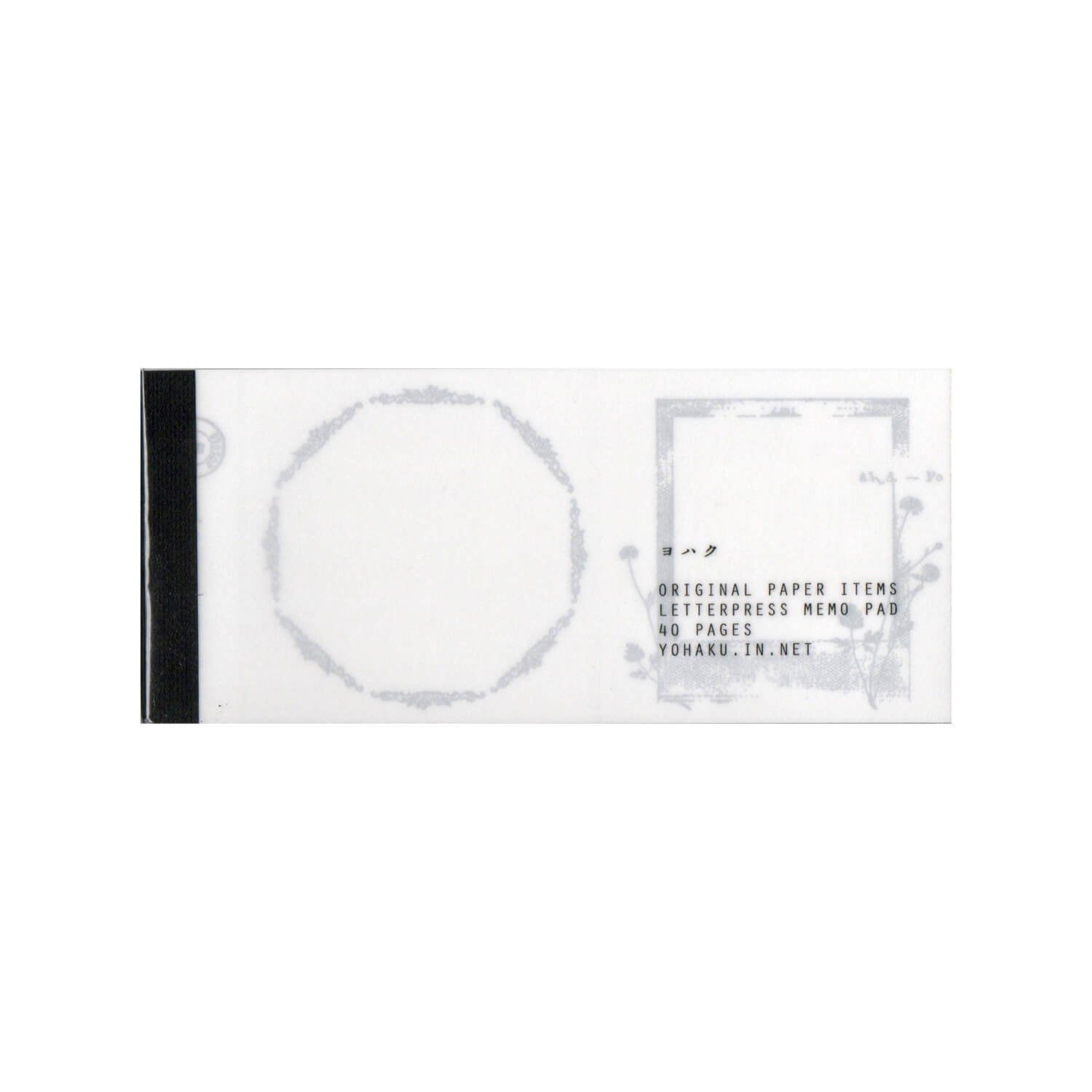 Yohaku Letterpress Memo Pad – Collection Grey