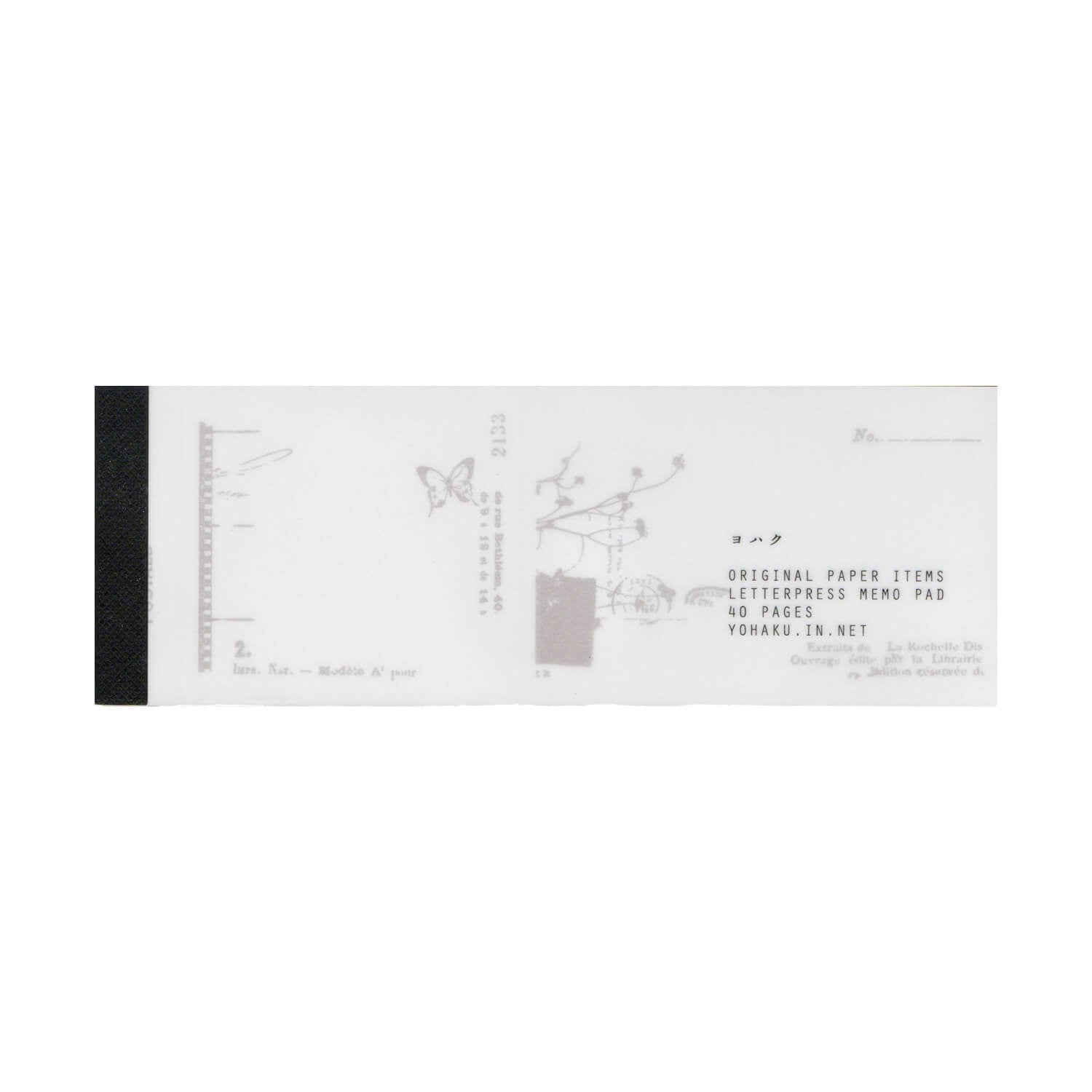 Yohaku Letterpress Ticket Memo – Nostalgy Bronze