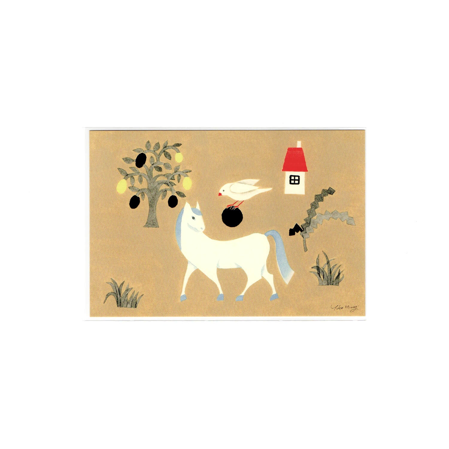 Yuka Hiiragi Foil Postcard – Gentle Walk