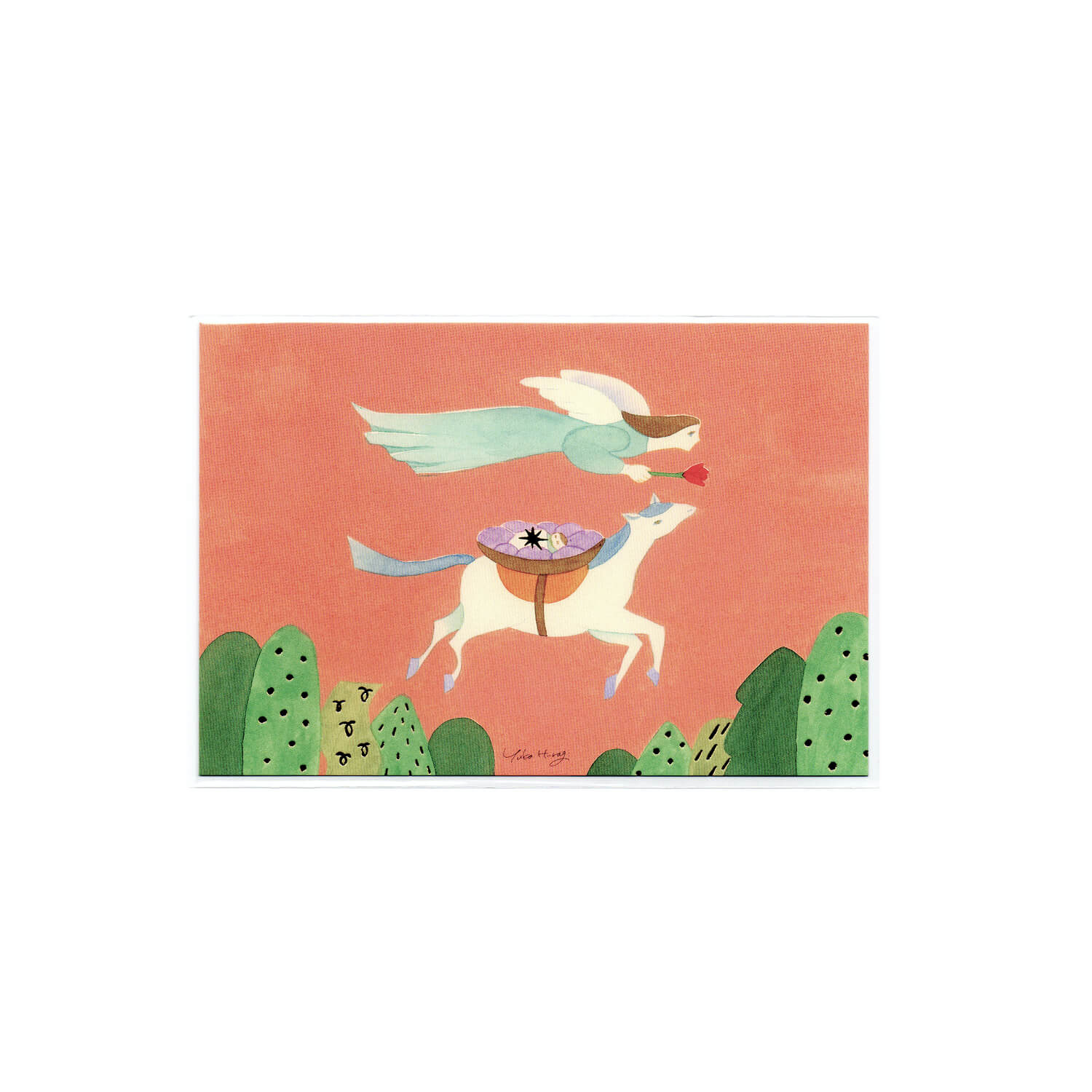 Yuka Hiiragi Foil Postcard – On the Day of Birth