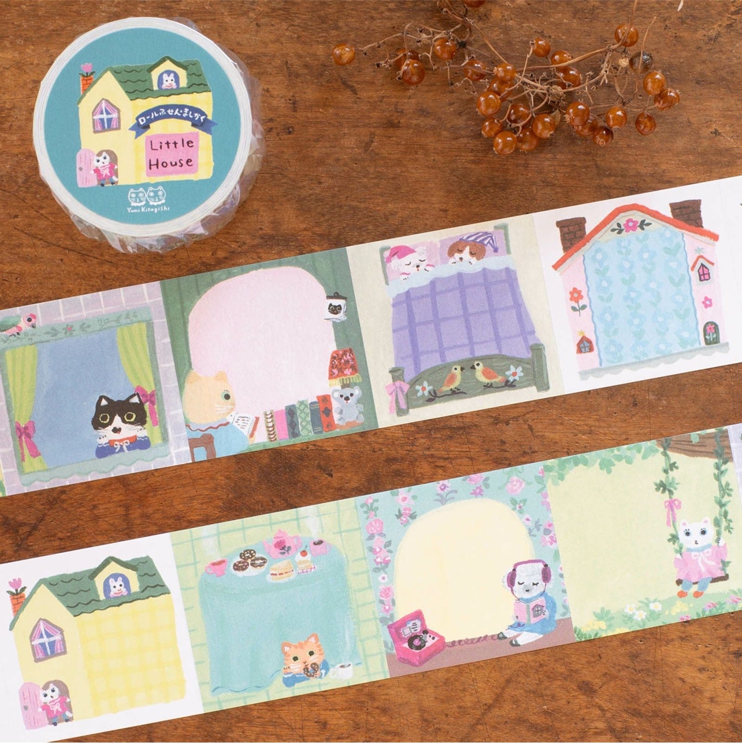 Yumi Kitagishi Sticky Notes Roll - Square Little House