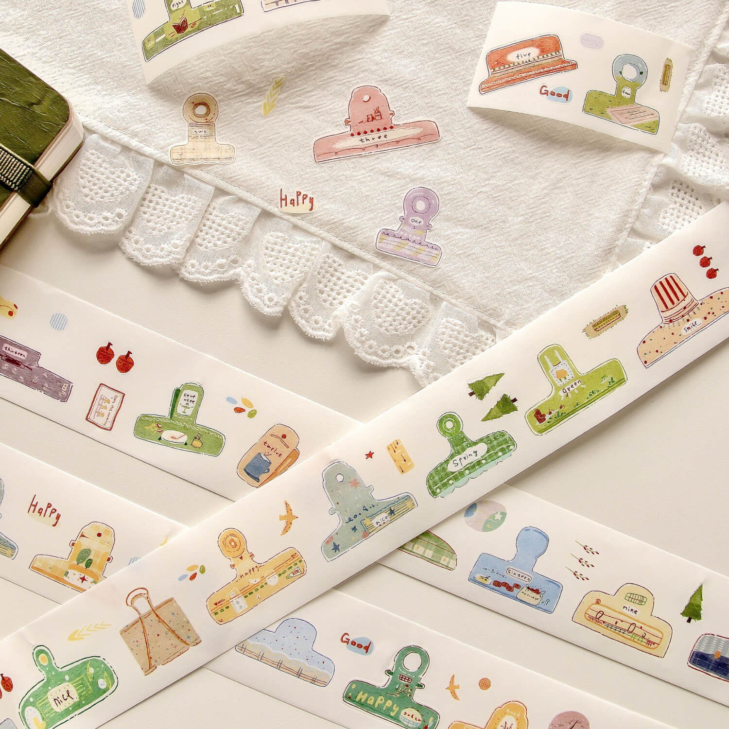 Zhiling Studio Kiss Cut Masking Tape - Lots of Clips