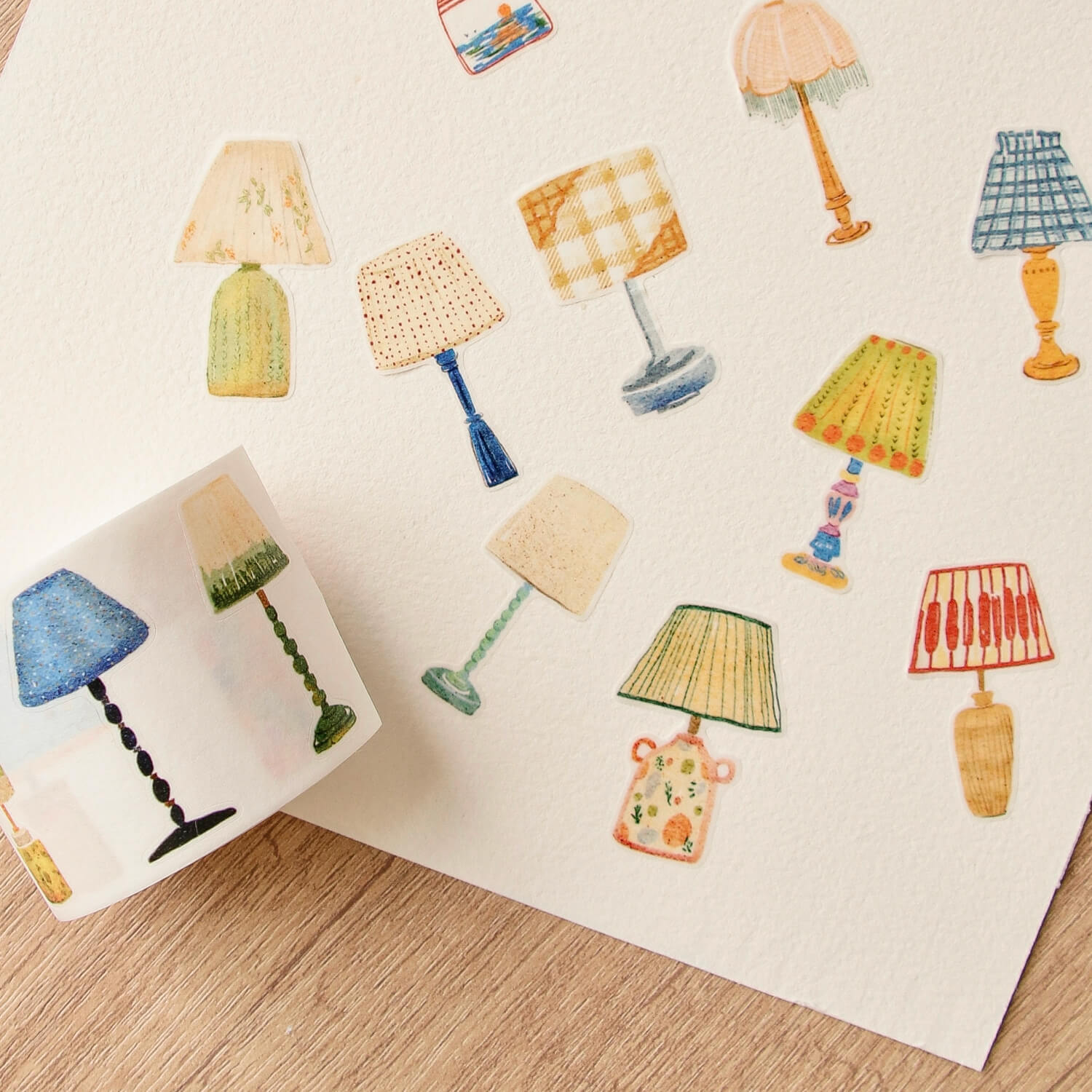 Zhiling Studio Kiss Cut Masking Tape - Lots of Lamps