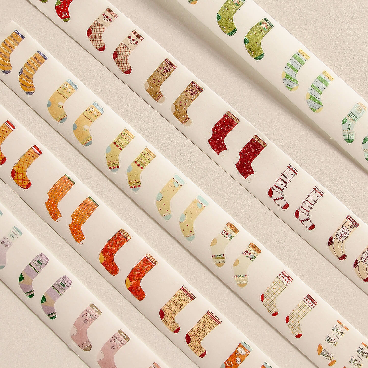 Zhiling Studio Kiss Cut Masking Tape - Lots of Socks