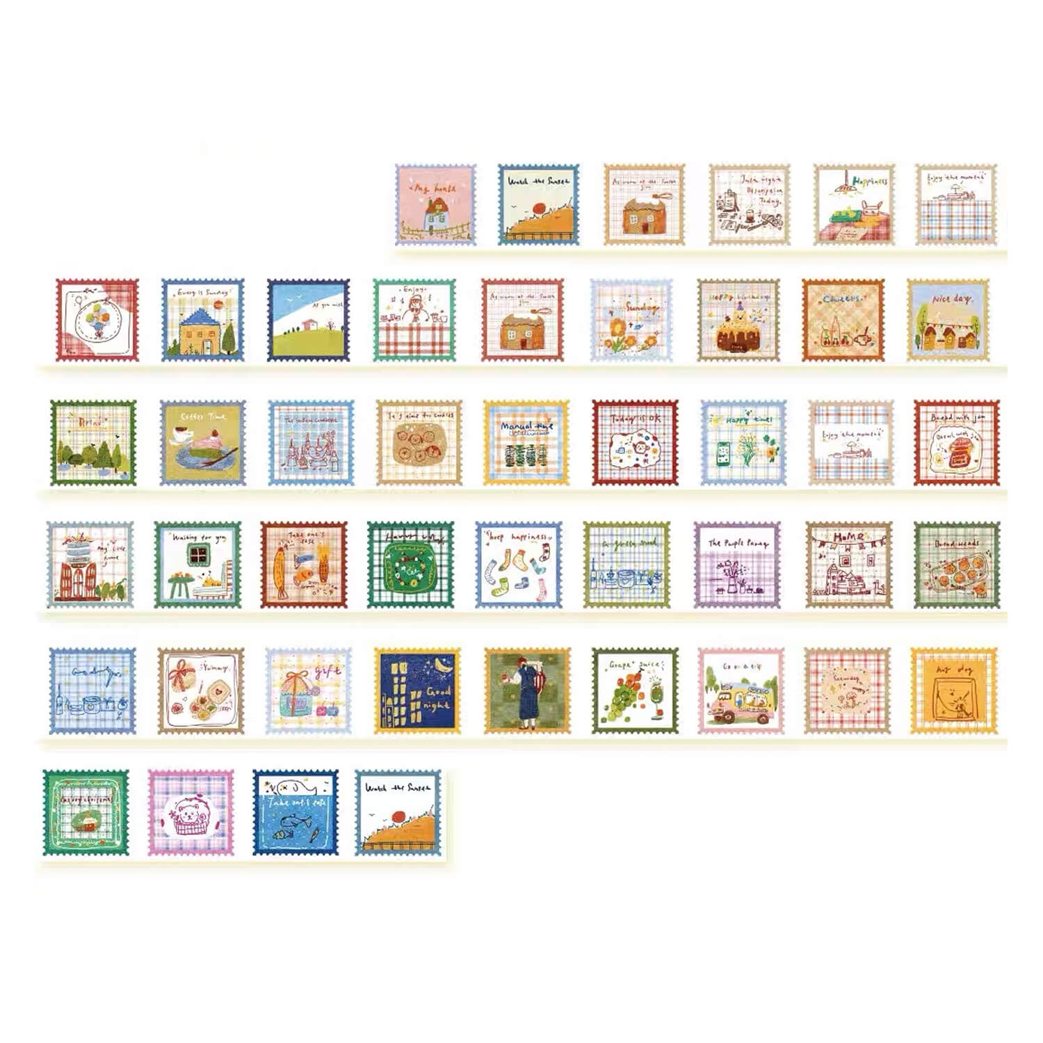 Zhiling Studio Kiss Cut Masking Tape - Lots of Stamps