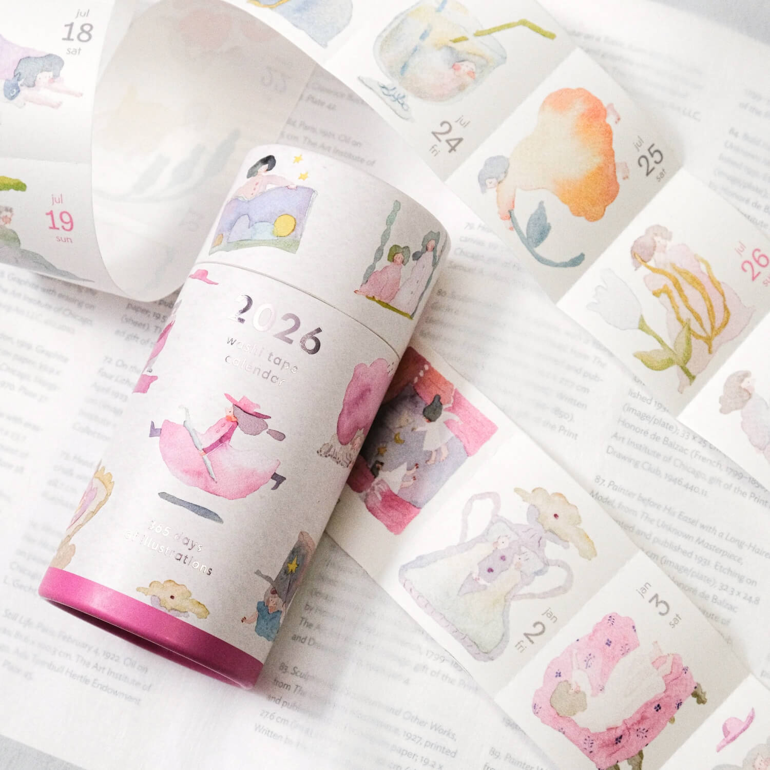 dodolulu 2026 365-Day Washi Tape Calendar