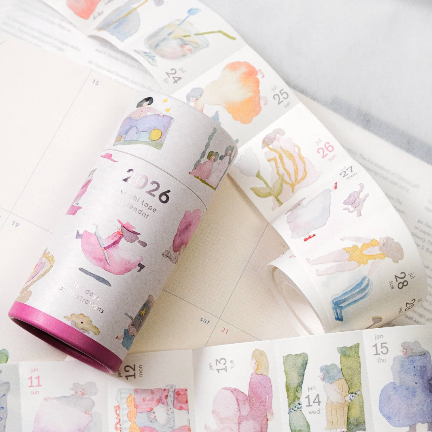dodolulu 2026 365-Day Washi Tape Calendar