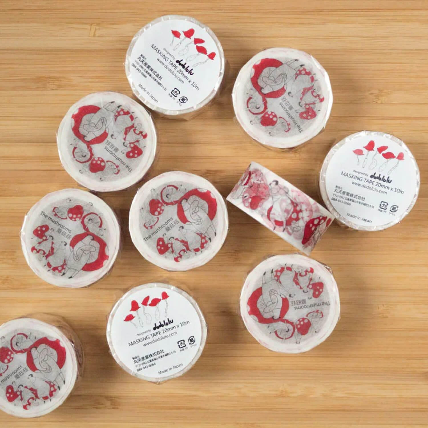 dodolulu Washi Tape - The Mushrooms