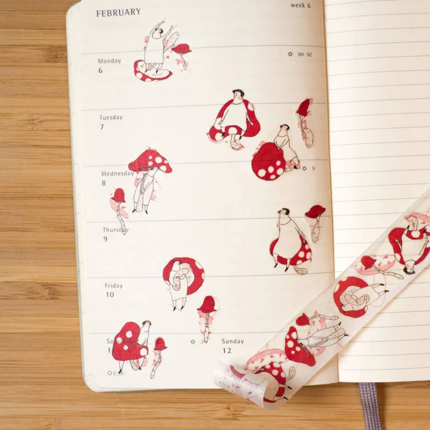 dodolulu Washi Tape - The Mushrooms