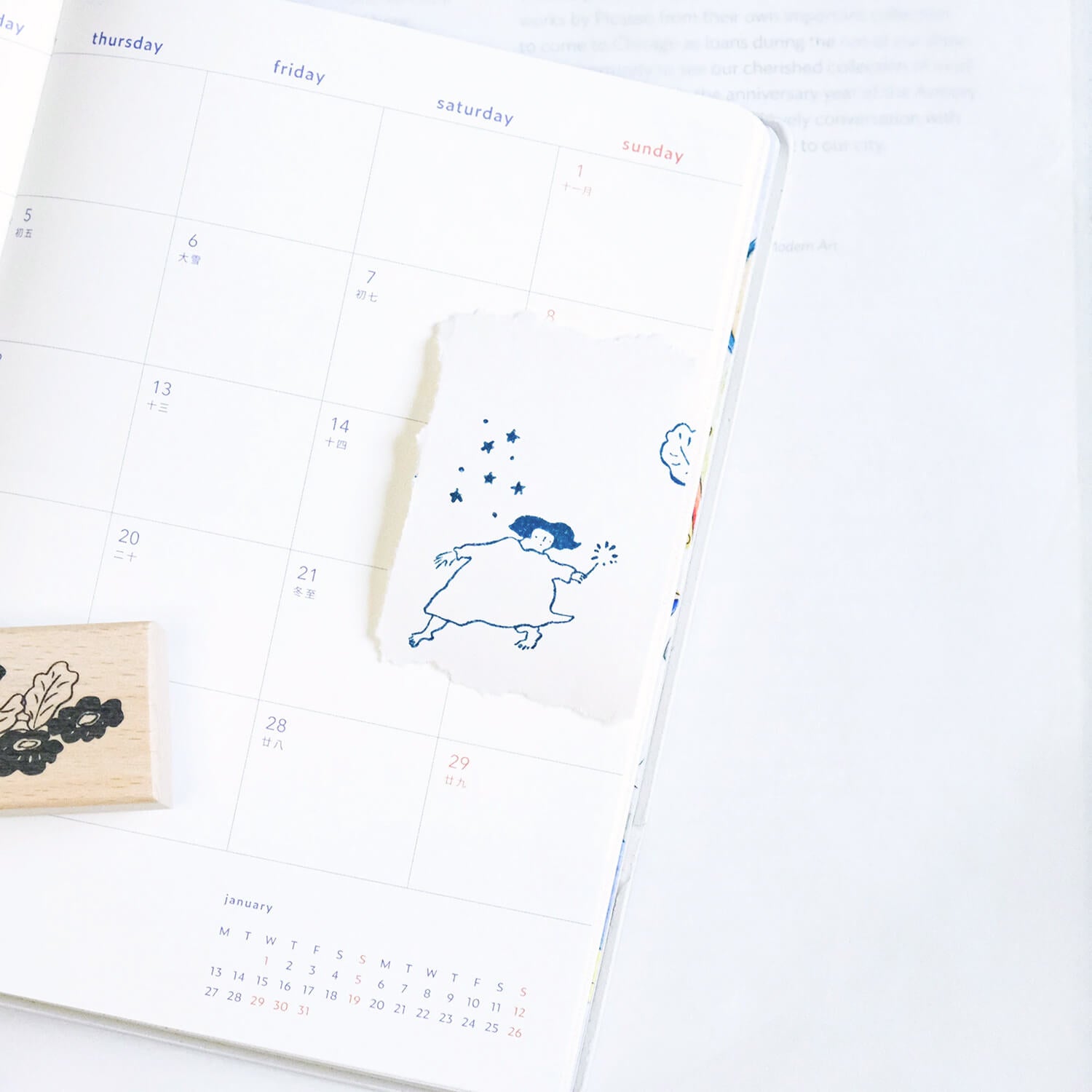 dodolulu Wooden Stamp Set – Floating Angels