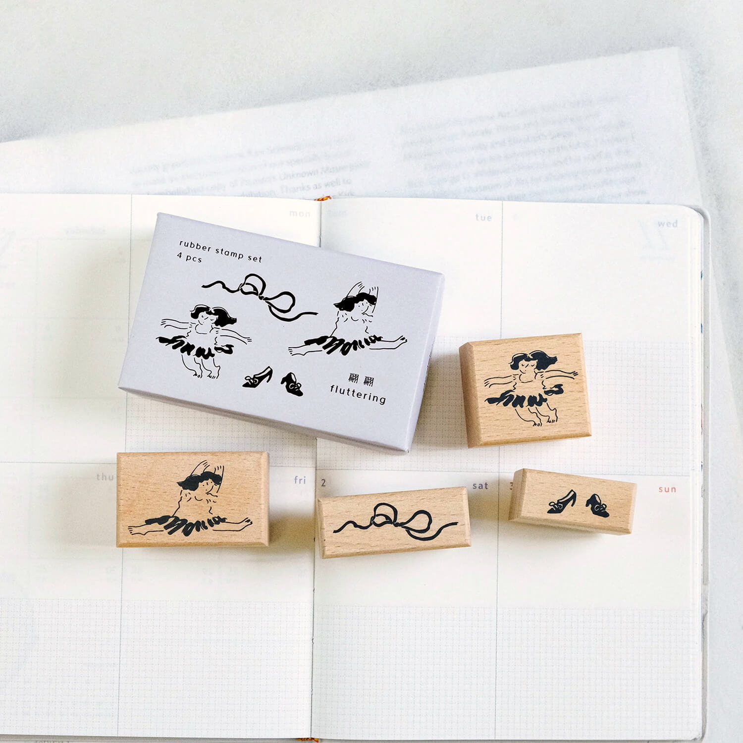 dodolulu Wooden Stamp Set – Fluttering