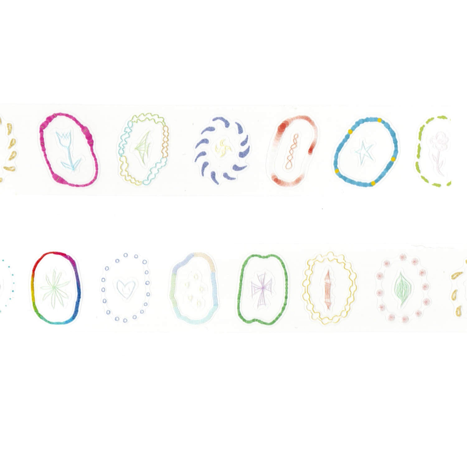 iifloccus Kiss-Cut Clear Masking Tape – Rainbow Ring