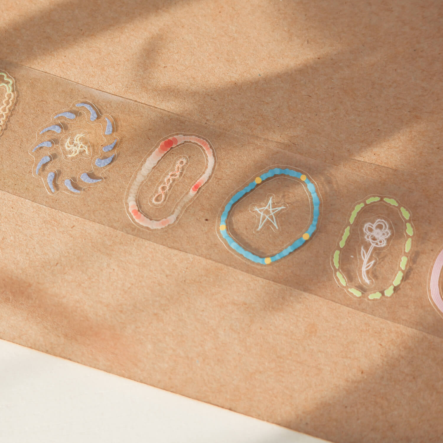 iifloccus Kiss-Cut Clear Masking Tape – Rainbow Ring