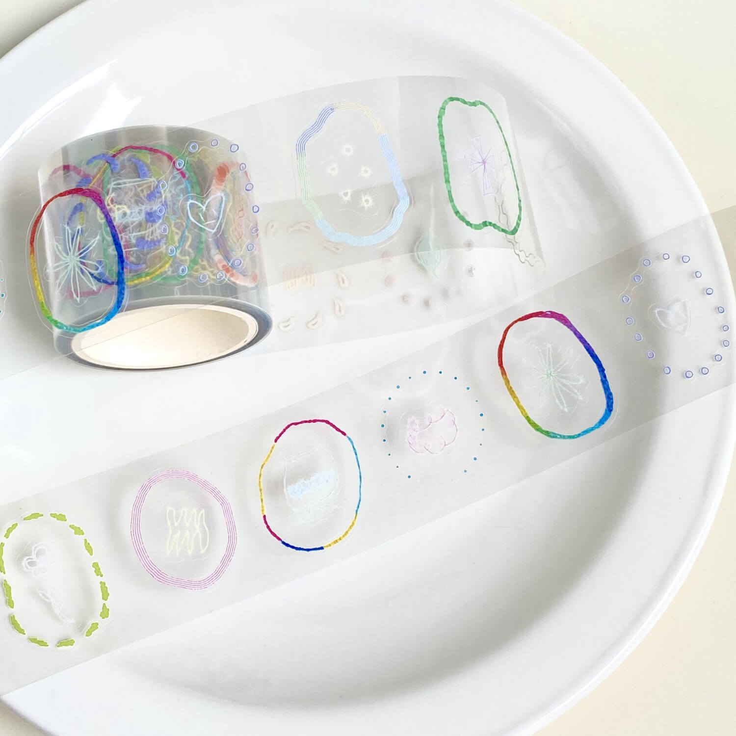 iifloccus Kiss-Cut Clear Masking Tape – Rainbow Ring