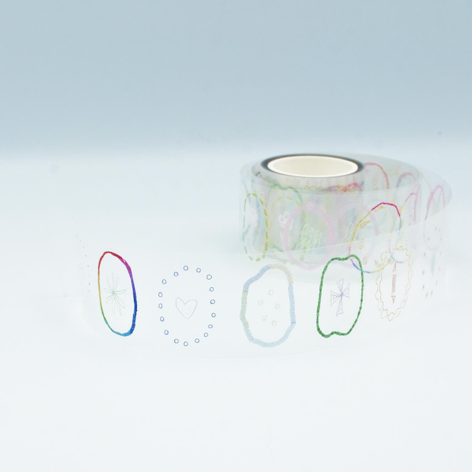 iifloccus Kiss-Cut Clear Masking Tape – Rainbow Ring