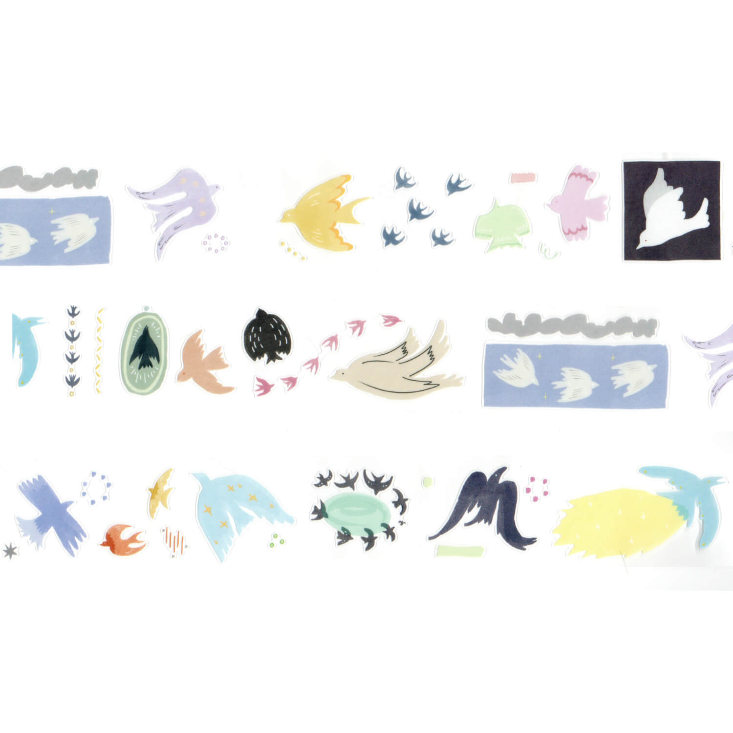 iifloccus Kiss-Cut Matte Masking Tape – Flying Birds