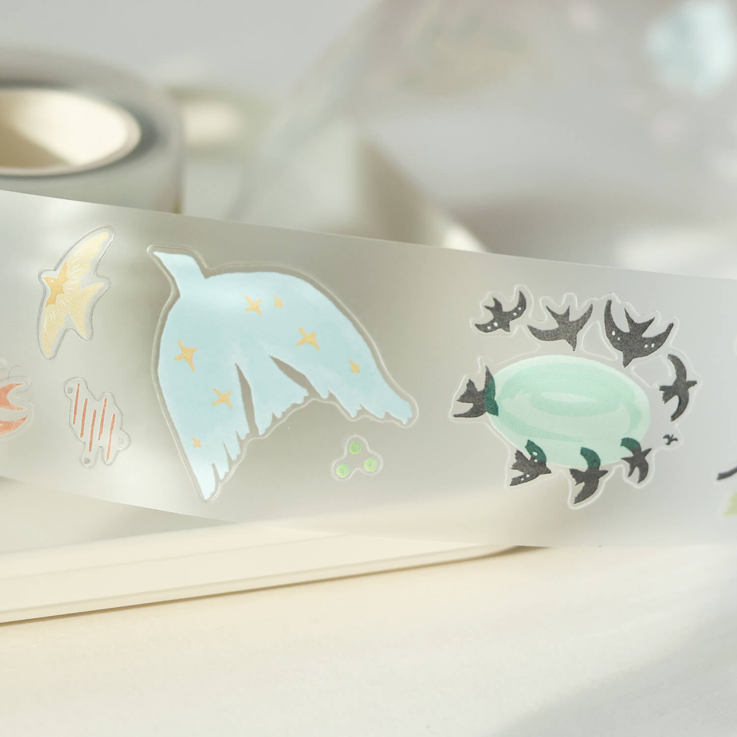 iifloccus Kiss-Cut Matte Masking Tape – Flying Birds