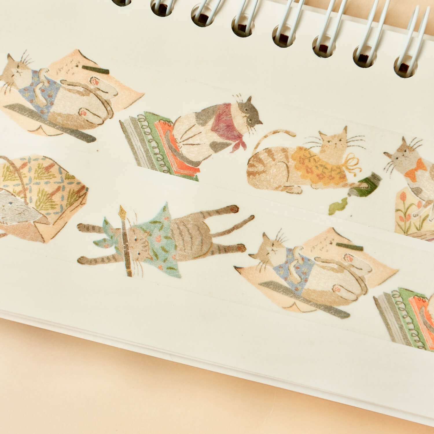 meriBUN Washi Tape – Mischievous Cats & Stationery