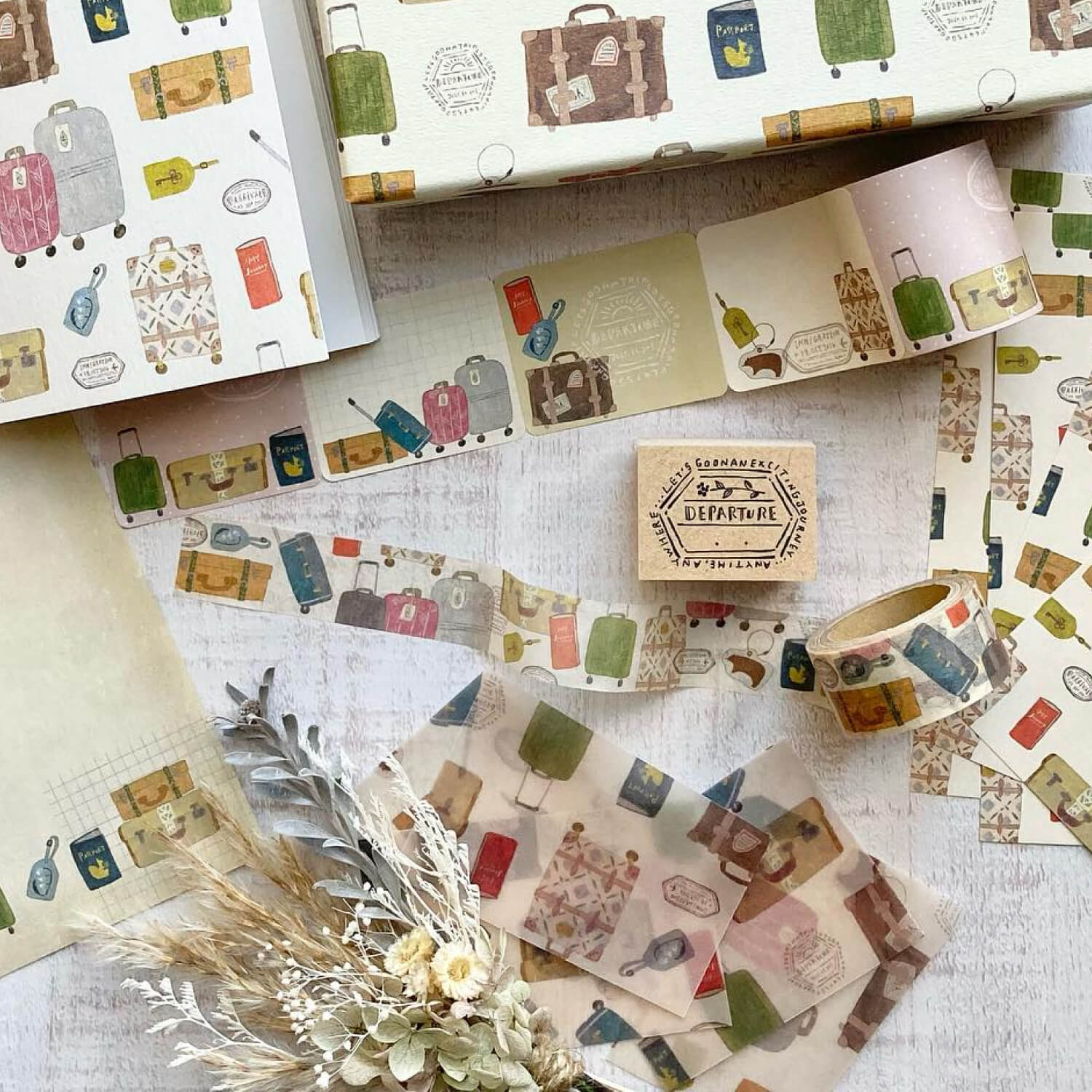 meriBUN Washi Tape – Traveler’s Luggage