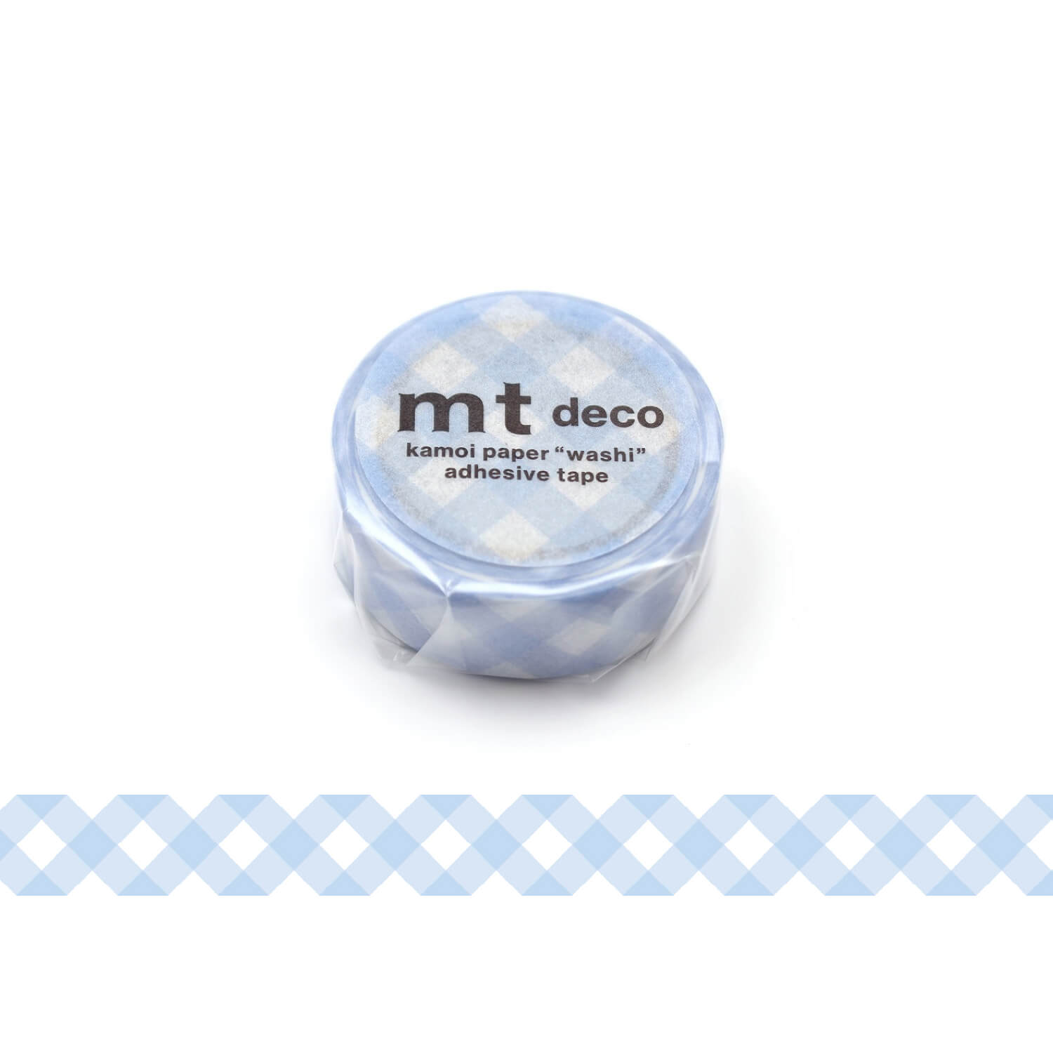 mt 1P Washi Tape – Wide Gingham Check (Pastel Ultramarine)