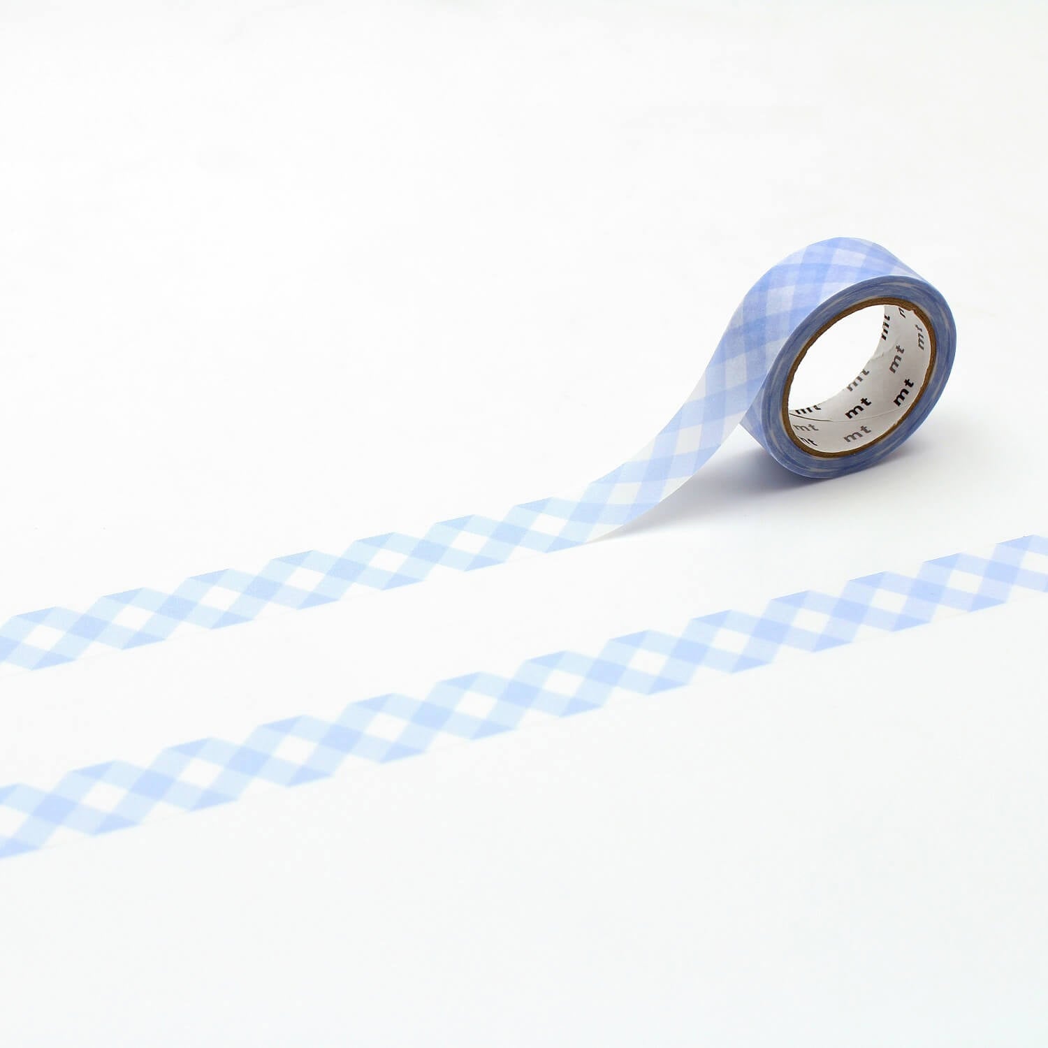 mt 1P Washi Tape – Wide Gingham Check (Pastel Ultramarine)