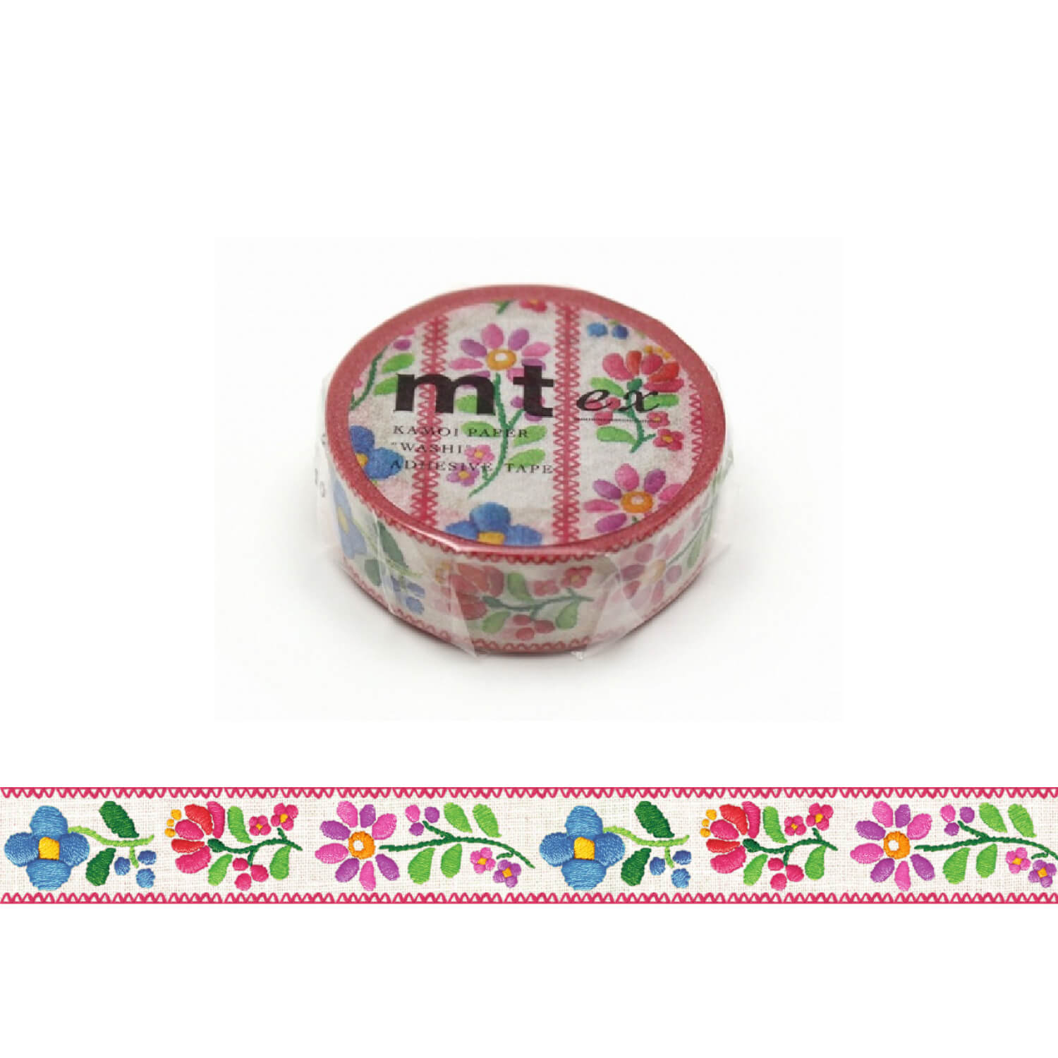 mt ex Washi Tape – Embroidery R (Flower Pattern)