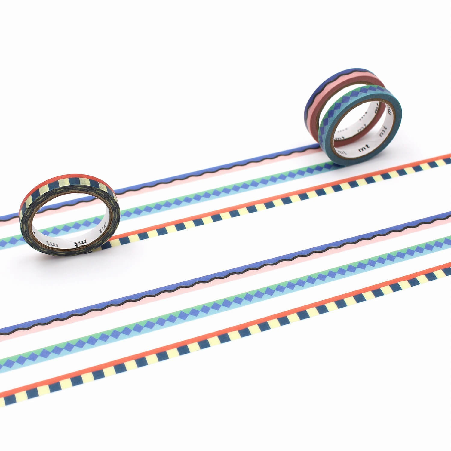 mt slim × Papier Tigre Washi Tape Set – Pool (Set of 3)